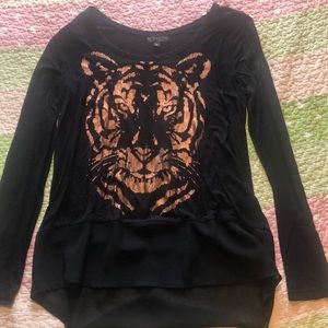 Black and gold top